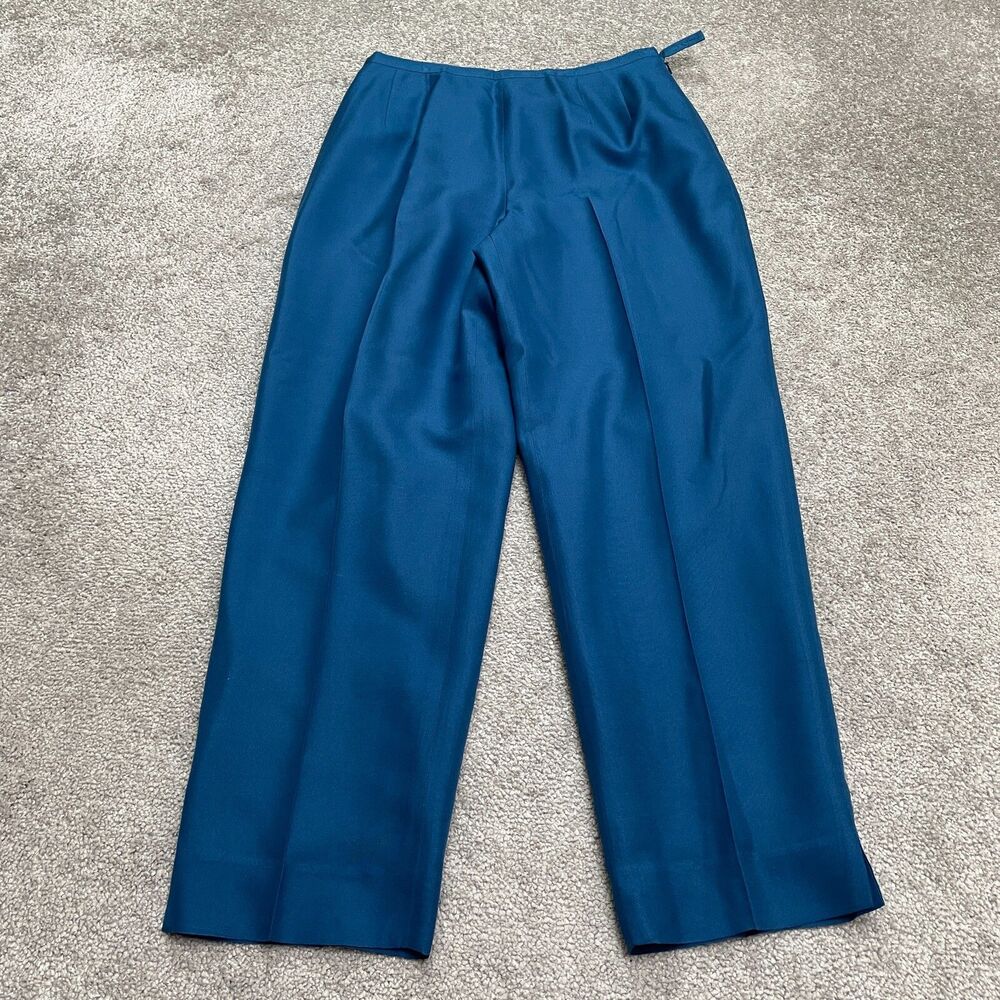 Talbots Teal Blue Wide-Leg Trousers
